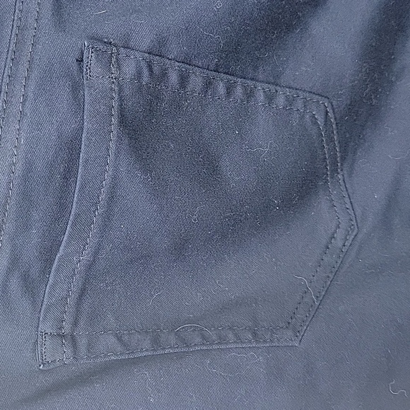 CATHERINE'S Sateen Stretch Staight Leg Navy Blue Pants Size 16 Petite - Picture 6 of 8